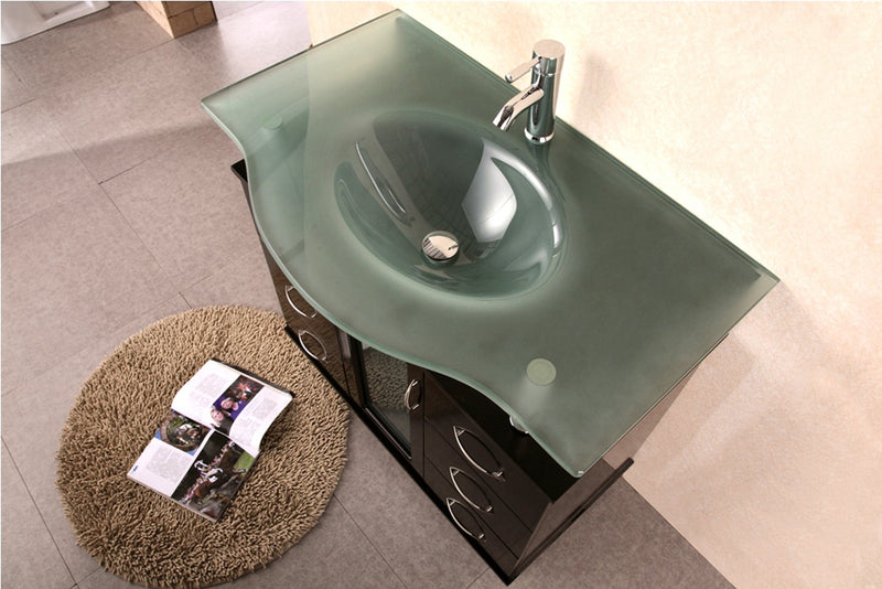 Design Element Huntington 36" Single Sink Vanity Set in Espresso
