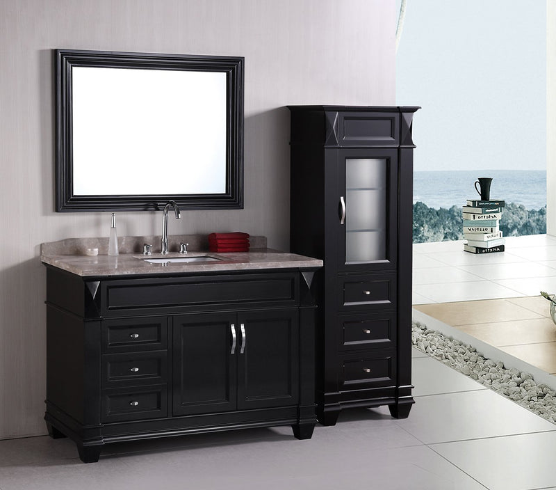 Design Element Hudson 48" Single Sink Vanity Set in Espresso