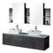 Design Element Portland 61" Double Sink - Wall Mount Vanity Set in Espresso