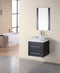 Design Element Portland 24" Single Sink - Wall Mount Vanity Set in Espresso with White Marble Top