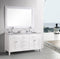 Design Element London 61” Double Sink Vanity Set in White