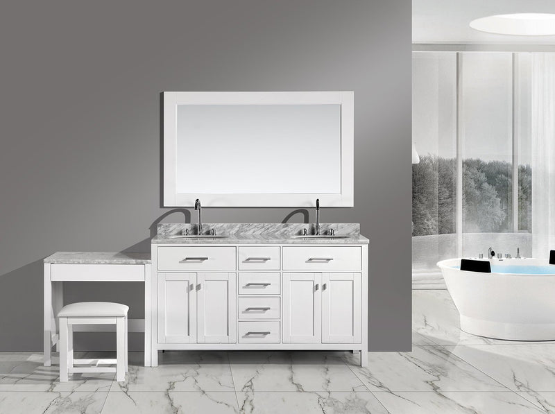 Design Element London 72" Double Sink Vanity Set in Espresso