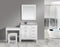 Design Element London 36" Single Sink Vanity Set in White with One Make-up table in White