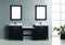 Design Element Two London 30" Single Sink Vanity Set in Espresso and One Make-up table in Espresso