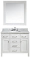 Design Element London 42" Single Sink Vanity Set in White Finish