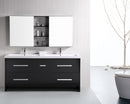 Design Element Perfecta 72" Double Sink Vanity Set in Espresso