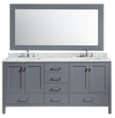 Design Element London 72" Double Sink Vanity Set in Gray Finish