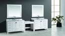 Design Element Two London 48" Single Sink Vanity Set in White Finish with One Make-up table in White