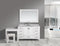 Design Element London 48" Single Sink Vanity Set in White Finish with One Make-up table in White Finish