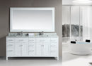 Design Element London 78" Double Sink Vanity Set in Espresso