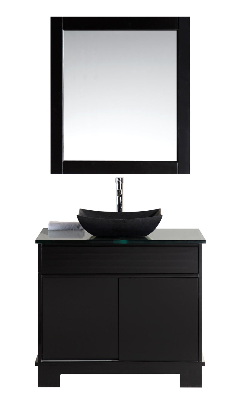 Design Element Oasis 36" Single Sink Vanity Set with Decorative Drawer in Espresso