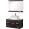 Design Element Madrid 36" Single Sink - Wall Mount Vanity Set in Espresso