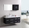 Design Element Springfield 53" Single Sink - Wall Mount Vanity Set in Espresso