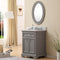 Water Creation 24" Cashmere Gray Single Sink Bathroom Vanity with Matching Framed Mirror From The Derby Collection DE24CW01CG-O21000000