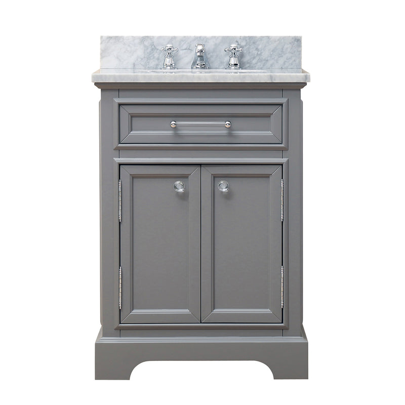 Water Creation 24" Cashmere Gray Single Sink Bathroom Vanity From The Derby Collection DE24CW01CG-000000000