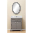 Water Creation 30" Cashmere Gray Single Sink Bathroom Vanity From The Derby Collection DE30CW01CG-000000000