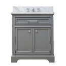 Water Creation 30" Cashmere Gray Single Sink Bathroom Vanity From The Derby Collection DE30CW01CG-000000000