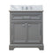 Water Creation 30" Cashmere Gray Single Sink Bathroom Vanity From The Derby Collection DE30CW01CG-000000000