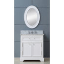 Water Creation 30" Pure White Single Sink Bathroom Vanity From The Derby Collection DE30CW01PW-000000000