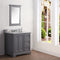 Water Creation 36" Wide Cashmere Gray Single Sink Carrara Marble Bathroom Vanity with Matching Mirror From The Derby Collection DE36CW01CG-B24000000