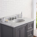 Water Creation 36" Wide Cashmere Gray Single Sink Carrara Marble Bathroom Vanity with Matching Mirror From The Derby Collection DE36CW01CG-B24000000