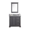 Water Creation 36" Wide Cashmere Gray Single Sink Carrara Marble Bathroom Vanity with Matching Mirror and Faucet From The Derby Collection DE36CW01CG-B24BX0901