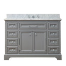 Water Creation 48" Cashmere Gray Single Sink Bathroom Vanity with Faucet From The Derby Collection DE48CW01CG-000BX0901