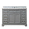 Water Creation 48" Cashmere Gray Single Sink Bathroom Vanity with Faucet From The Derby Collection DE48CW01CG-000BX0901