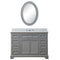 Water Creation 48" Cashmere Gray Single Sink Bathroom Vanity with Matching Framed Mirror and Faucet From The Derby Collection DE48CW01CG-O24BX0901