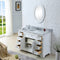 Water Creation 48" Pure White Single Sink Bathroom Vanity with Faucet From The Derby Collection DE48CW01PW-000BX0901