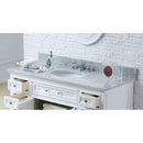 Water Creation 48" Pure White Single Sink Bathroom Vanity with Matching Framed Mirror From The Derby Collection DE48CW01PW-O24000000