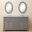 Water Creation 60" Cashmere Gray Double Sink Bathroom Vanity with Matching Framed Mirrors From The Derby Collection DE60CW01CG-O21000000