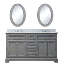 Water Creation 60" Cashmere Gray Double Sink Bathroom Vanity with Matching Framed Mirrors From The Derby Collection DE60CW01CG-O21000000