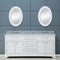 Water Creation 60" Pure White Double Sink Bathroom Vanity From The Derby Collection DE60CW01PW-000000000