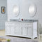 Water Creation 60" Pure White Double Sink Bathroom Vanity From The Derby Collection DE60CW01PW-000000000