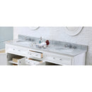 Water Creation 60" Pure White Double Sink Bathroom Vanity with Faucet From The Derby Collection DE60CW01PW-000BX0901