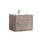 KubeBath DeLusso 30" Nature Wood Wall Mount Modern Bathroom Vanity DL30-NW
