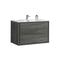 KubeBath DeLusso 36" Ocean Gray Wall Mount Modern Bathroom Vanity DL36-BE