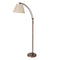 Dainolite Adjustable Floor Lamp Flax Shade DM2578-F-OBB