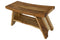 EcoDecors Serenity 35" Teak Wood Shower Bench with Shelf in EarthyTeak Finish