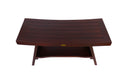 DecoTeak Serenity 35" Eastern Style Teak Shower Bench with Shelf DT103