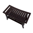 DecoTeak Harmony 30" Teak Shower Bench with Shelf and LiftAide Arms