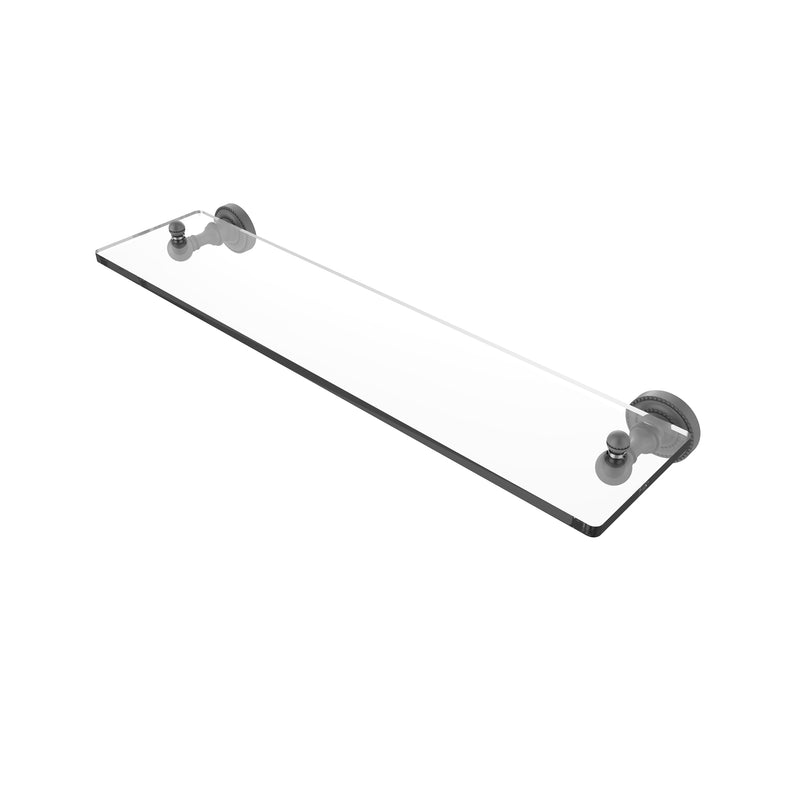 Allied Brass Dottingham Collection 22 inch Glass Vanity Shelf with Beveled Edges DT-1-22-GYM