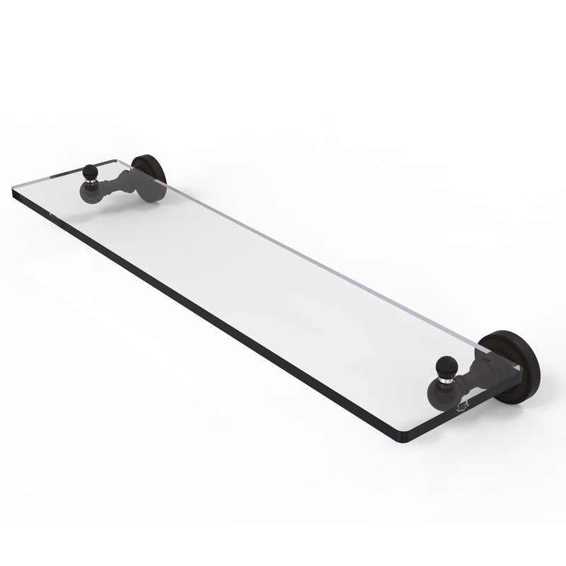 Allied Brass Dottingham Collection 22 inch Glass Vanity Shelf with Beveled Edges DT-1-22-ORB