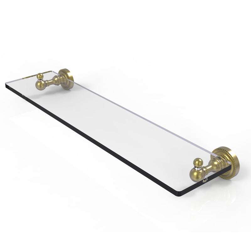 Allied Brass Dottingham Collection 22 inch Glass Vanity Shelf with Beveled Edges DT-1-22-SBR