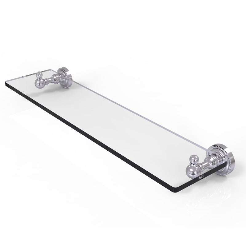 Allied Brass Dottingham Collection 22 inch Glass Vanity Shelf with Beveled Edges DT-1-22-SCH