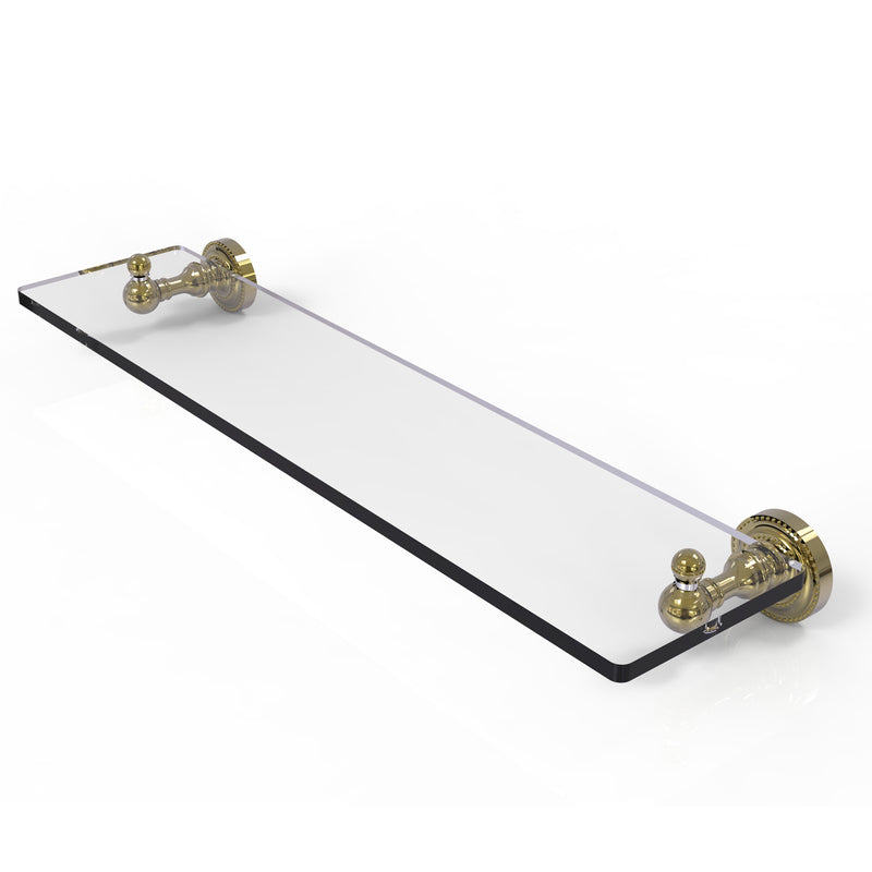 Allied Brass Dottingham Collection 22 inch Glass Vanity Shelf with Beveled Edges DT-1-22-UNL