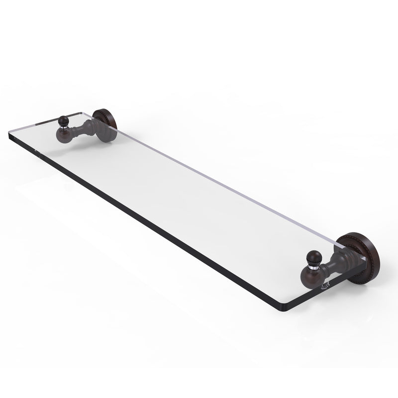 Allied Brass Dottingham Collection 22 inch Glass Vanity Shelf with Beveled Edges DT-1-22-VB
