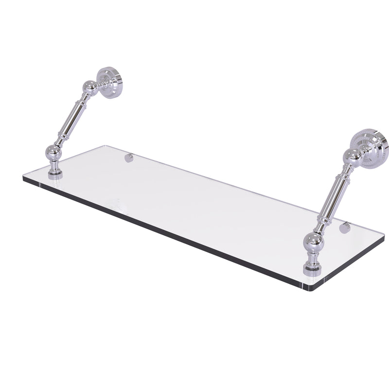 Allied Brass Dottingham Collection 24 Inch Floating Glass Shelf DT-1-24-PC