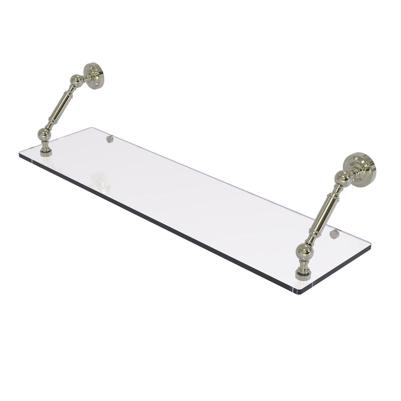 Allied Brass Dottingham Collection 30 Inch Floating Glass Shelf DT-1-30-PNI